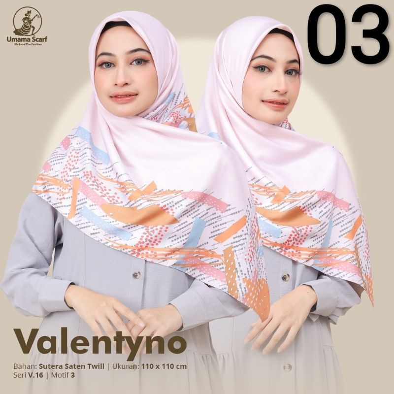 hijab motif umama falentino AZARA OSCARA Jilbab umama hijab segiempat motif bergambar hijab wanita