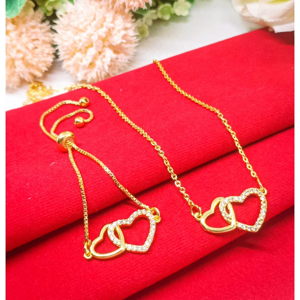 Set Perhiasan kalung bracelet aksesoris fashion wanita asli kualitas terbaik premium gift