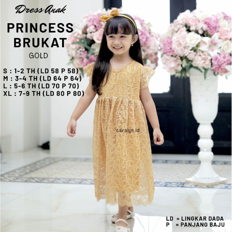 KEBAYA DRESS BRUKAT ANAK PRINCESS PESTA MURAH