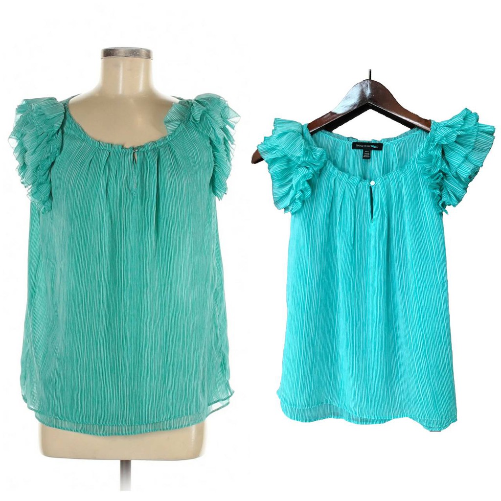 Blouse Wanita - Banana Republic Ruched Short Sleeve ( BC- 16)-2