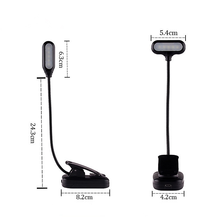 [ Clip-on Adjustable Flexible Gooseneck LED Desk Lamp For Office &amp; Household Study Students Reading ]