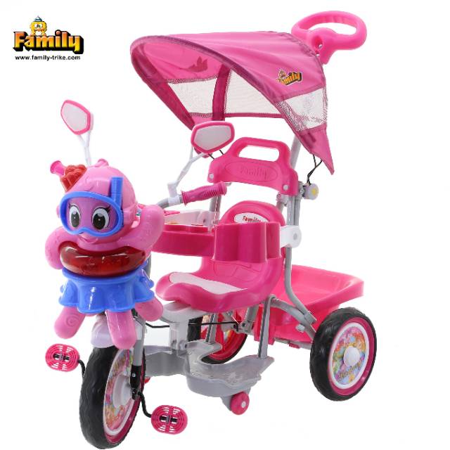 Tricycle Sepeda Tiga Roda Anak Balita Family 943 KT octopus kanopi