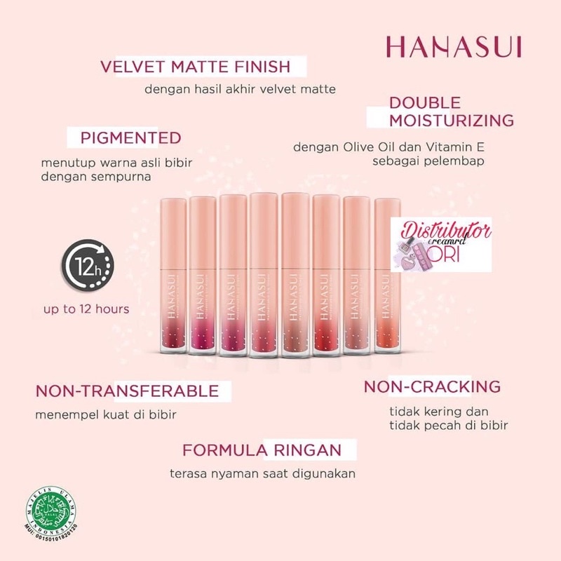 [COD] HANASUI Mattedorable Lip Cream BOBA Edition BPOM