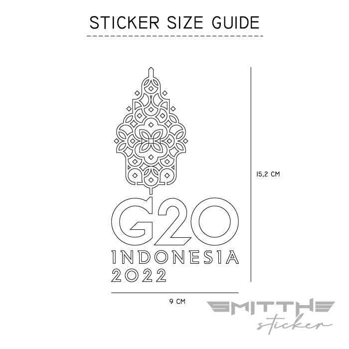 Stiker G20 Indonesia 2022 Cutting Sticker Decal Waterproof