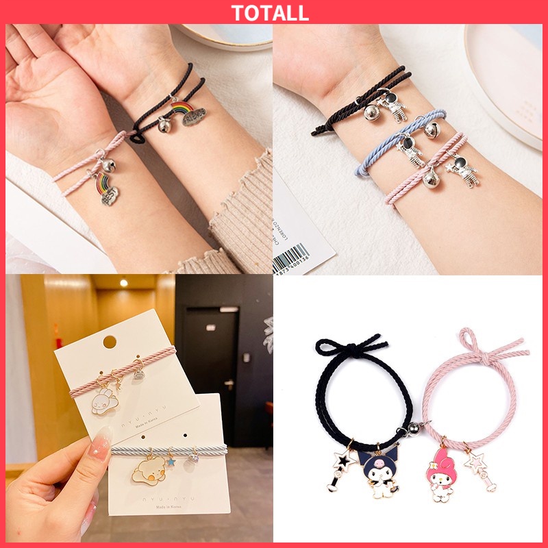 [✅READY STOCK] ❤️2 Pcs Gelang Magnet Couple Gelang Tali Karet Magnet Desain Astronot Untuk Pria Dan Wanita Gelang Magnet Couple Bracelets Fashion Simple Penjualan Panas Mode