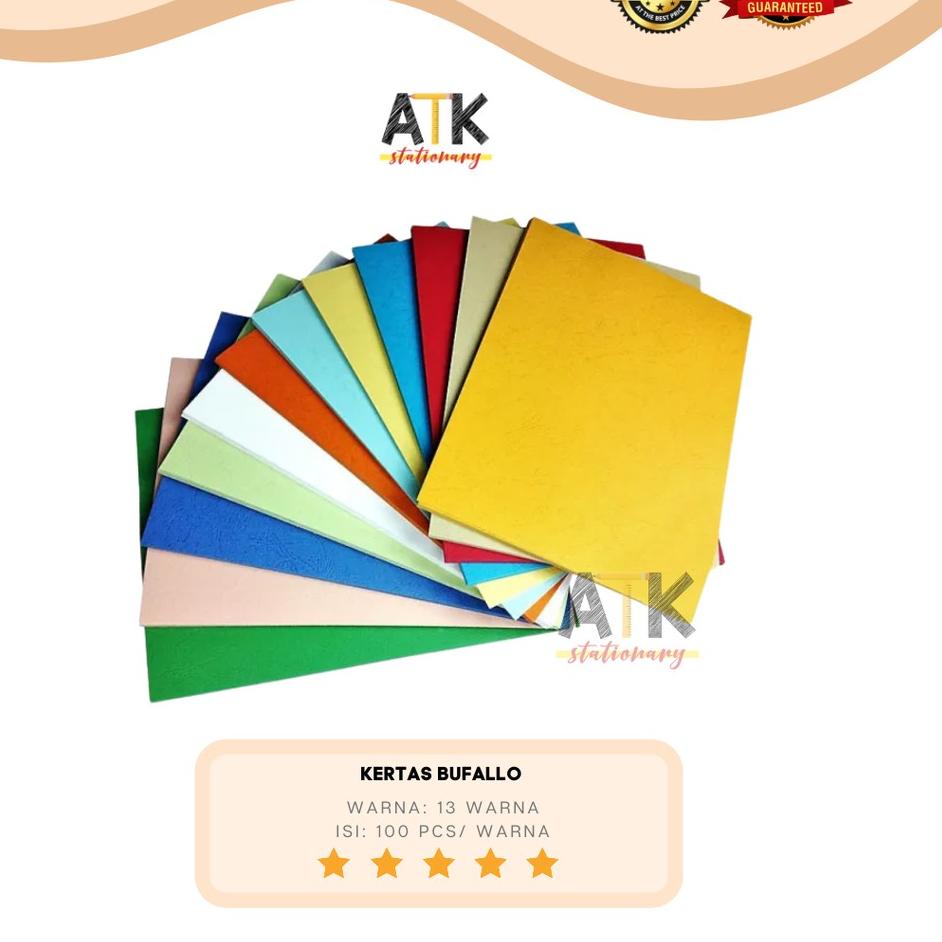 

Model baru - Kertas Bufalo Jilid Warna Ukuran Folio F4 100 Lembar atk !