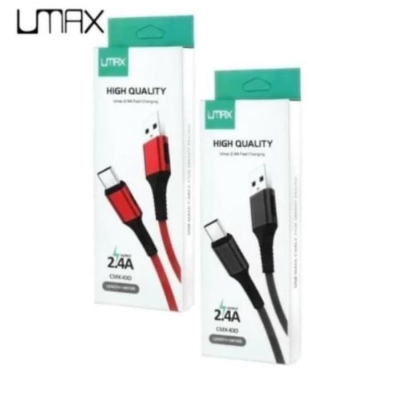 kabel data usb fast charging 2.4a umax cmx-100 type c