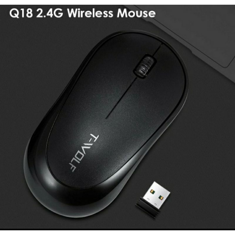 SKU-1249 MOUSE WIRELESS TWOLF Q18 TERMASUK BATERAI T-WOLF