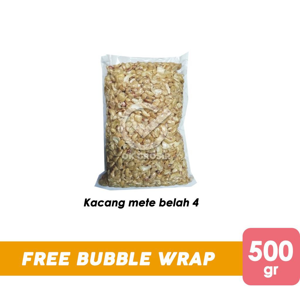 

Kacang Mede / Mente Mentah 500 gr (BELAH EMPAT)