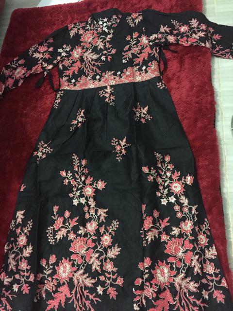 Gamis Batik Manggar, Padi,sekar,cantik,kubis,kipas,daun,kupu