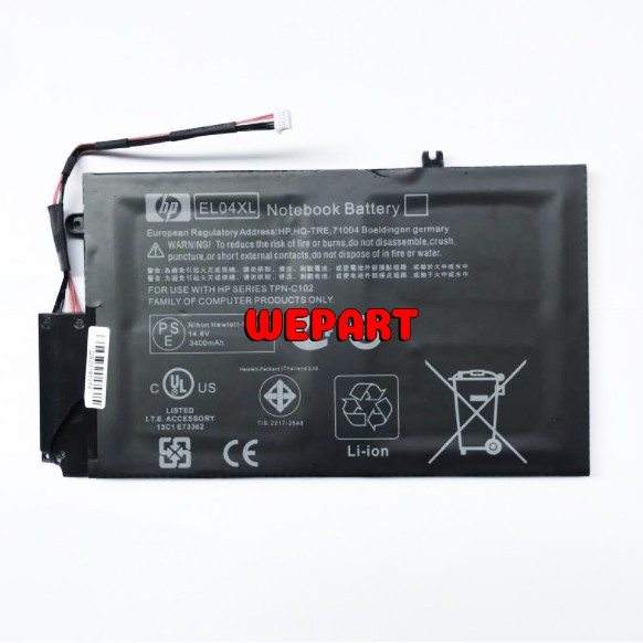 Baterai Laptop Original Hp ENVY Touchsmart 4 EL04XL TPN-C102 HSTNN-IB3R