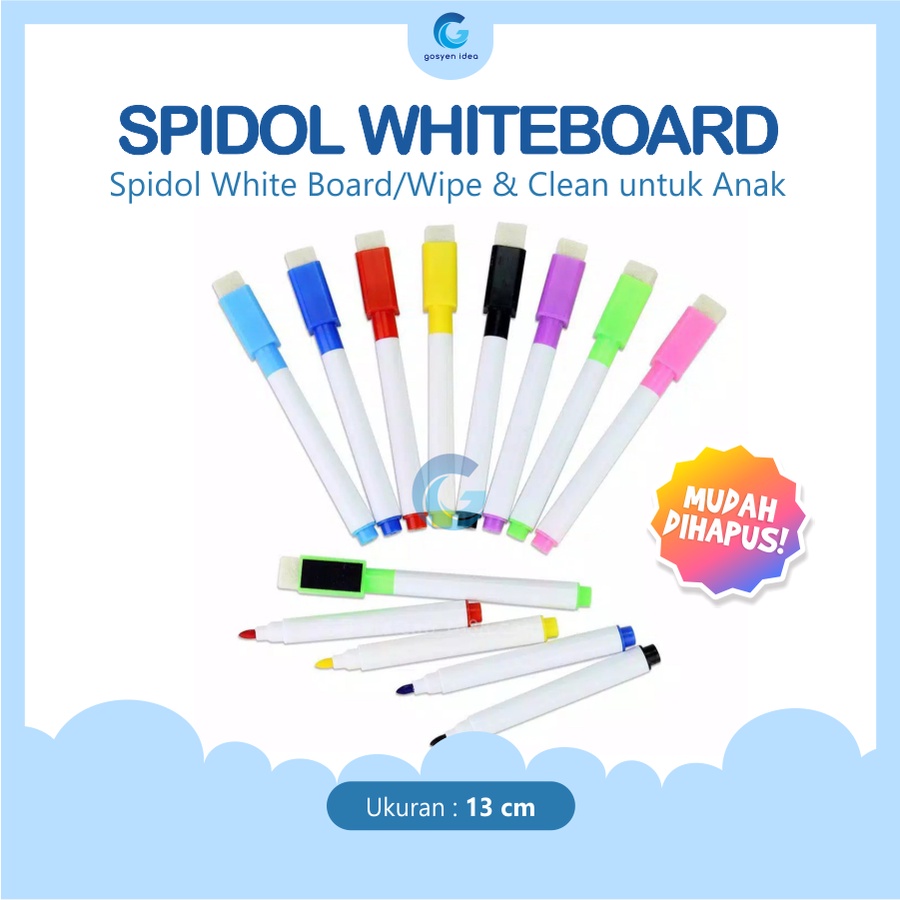 

Spidol Whiteboard Anak Wipe And Clean Papan Tulis Warna Warni Eceran