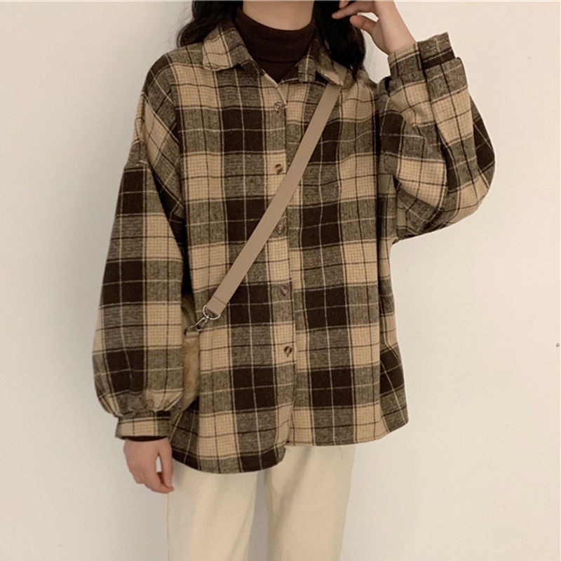 LG - KEMEJA TOKYO | KEMEJA WANITA OVERSIZED KOTAK FLANEL