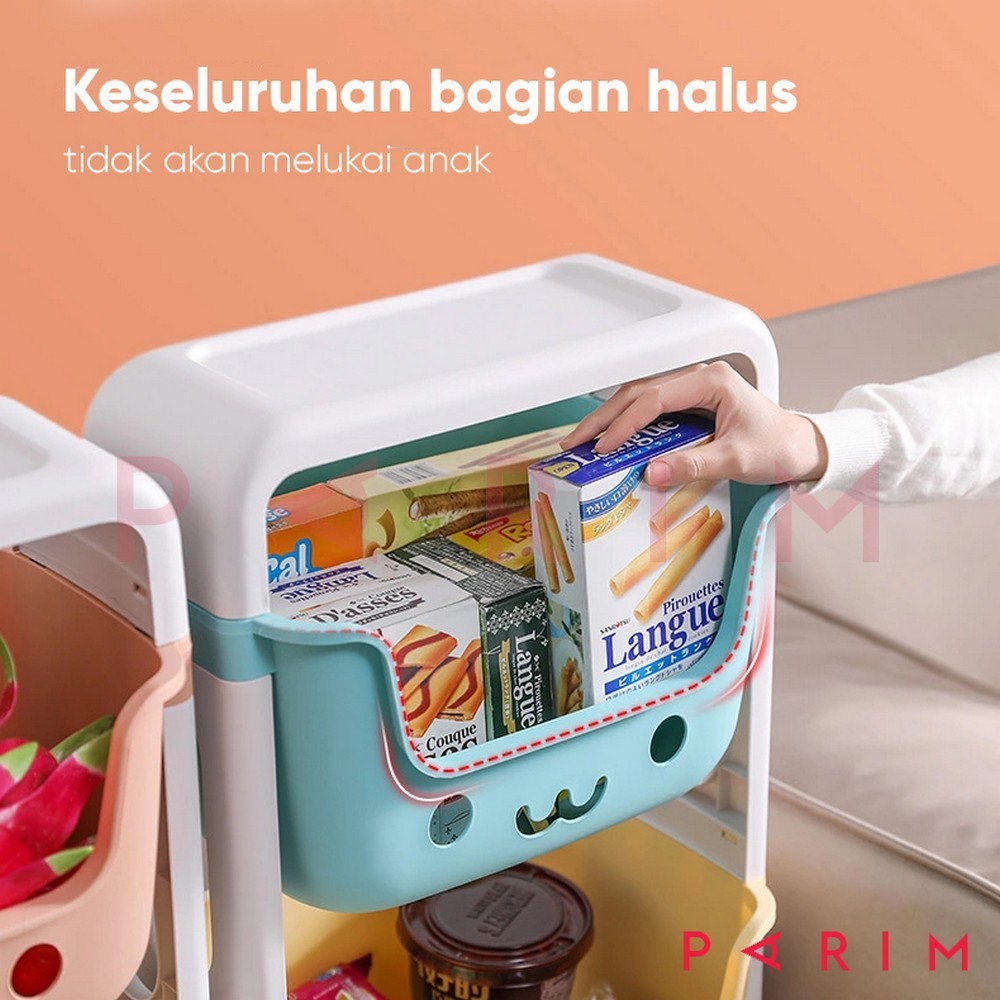 Rak roda Susun storage organizer Tempat Penyimpanan Mainan Anak Rak Mainan Anak YK-120A2/ Y-120A3