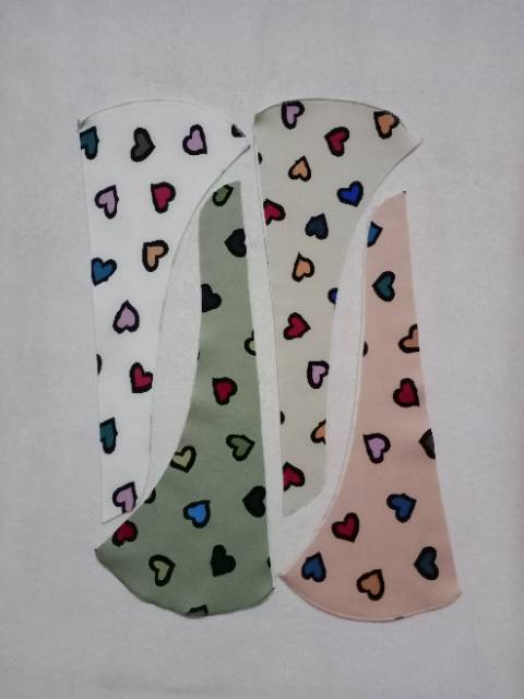 MASKER HIJAB KAIN SCUBA MOTIF LOVE BAHAN PREMIUM KUALITAS BAGUS