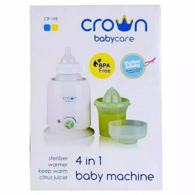 Penghangat Susu Bayi  Crown Bottle WARMER Sterilizer 4 in 1 BABY MACHINE CR198 / CR698 Steril + Penghangat Botol ASI / Food Bayi + Juicer - Multifungsi