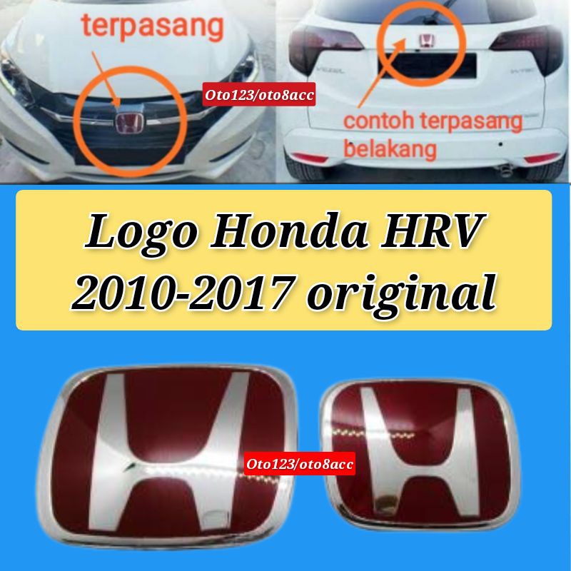 logo honda depan dan belakang honda HRV 2010-2017 original.