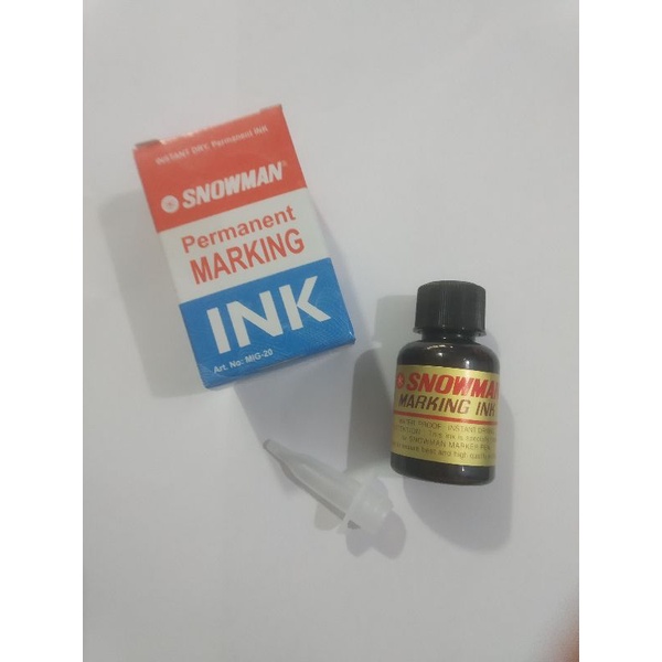 

ISI ULANG TINTA PERMANEN SNOWMAN / SNOWMAN MIG-20 REFILL PERMANENT MARKING INK