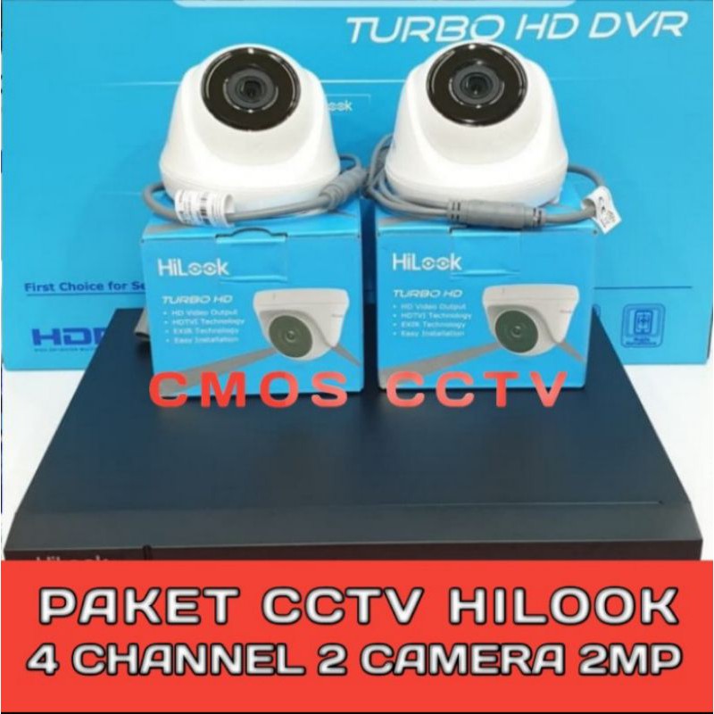 PAKET CCTV HILOOK 4 CHANNEL 2 CAMERA KOMPLIT HDD 1 TERRA