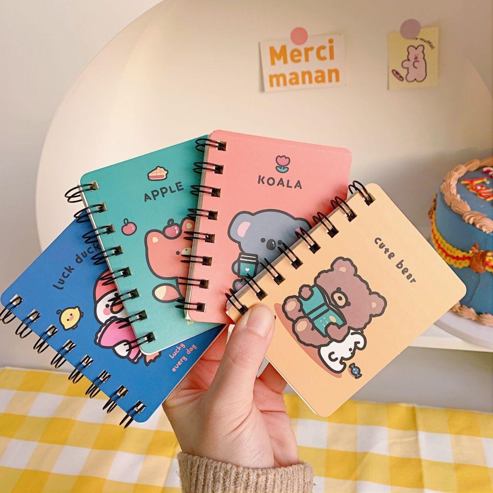 Lanfy Buku Catatan / Diary Mini Portable Motif Kartun Bebek Lucu Untuk Pelajar