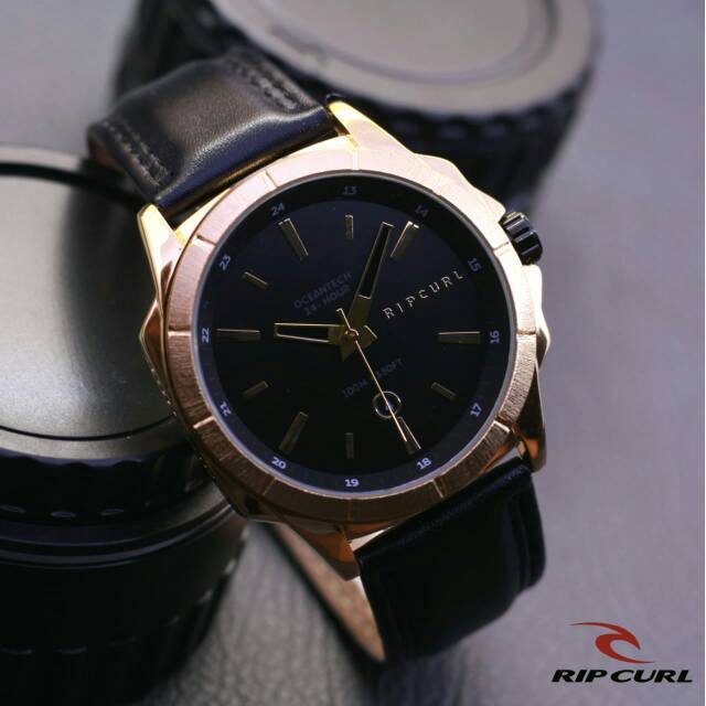 Jam tangan pria RIPCURL Terbaru tali kulit tanggal