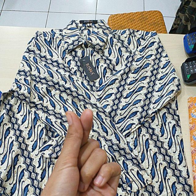 Risna Batik Krb175 Kemeja Batik Pria Lengan Panjang Exclusive Batik Primis M L Xl