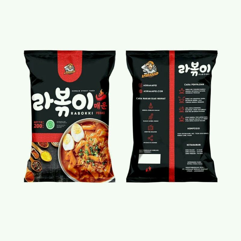 

ashiap korean series rabokki 180gr pedas