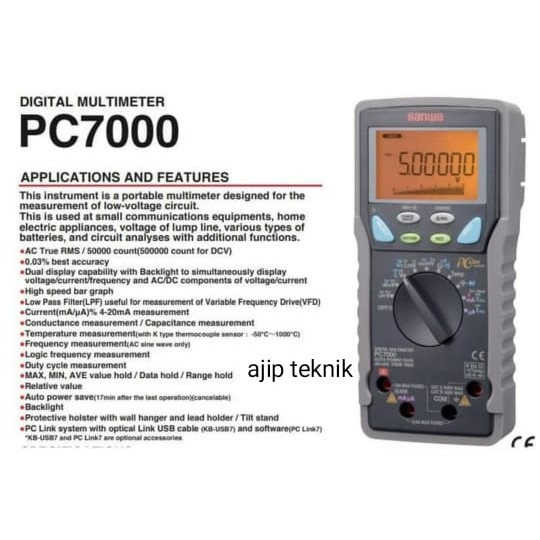 sanwa PC7000 DIGITAL MULTIMETER HIGH RESOLUTION JAPAN ORIGINAL 100%