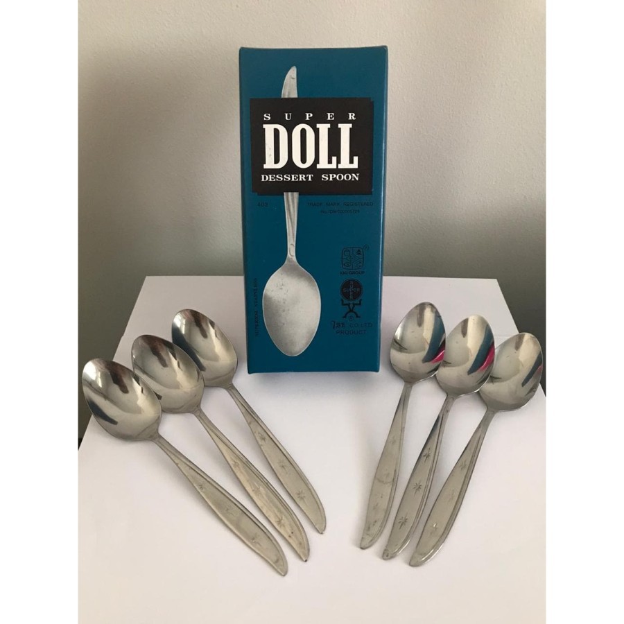 [BISA COD] Sendok Makan Super Doll Original Stainless Isi 6 Berkualitas Terjamin Murah