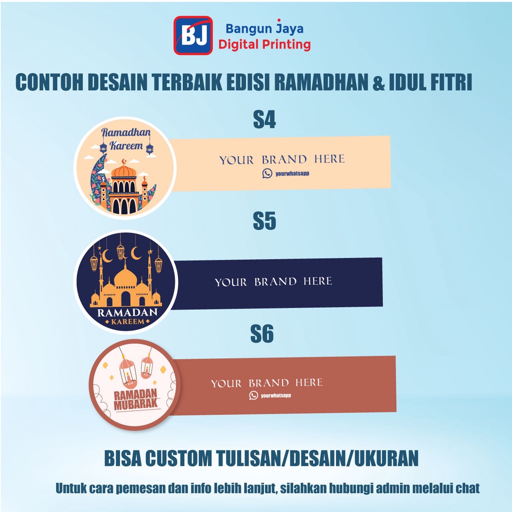 

STIKER TOPLES PARCEL HAMPERS GOODIE BAG IDUL FITRI LEBARAN BENTUK BULAT