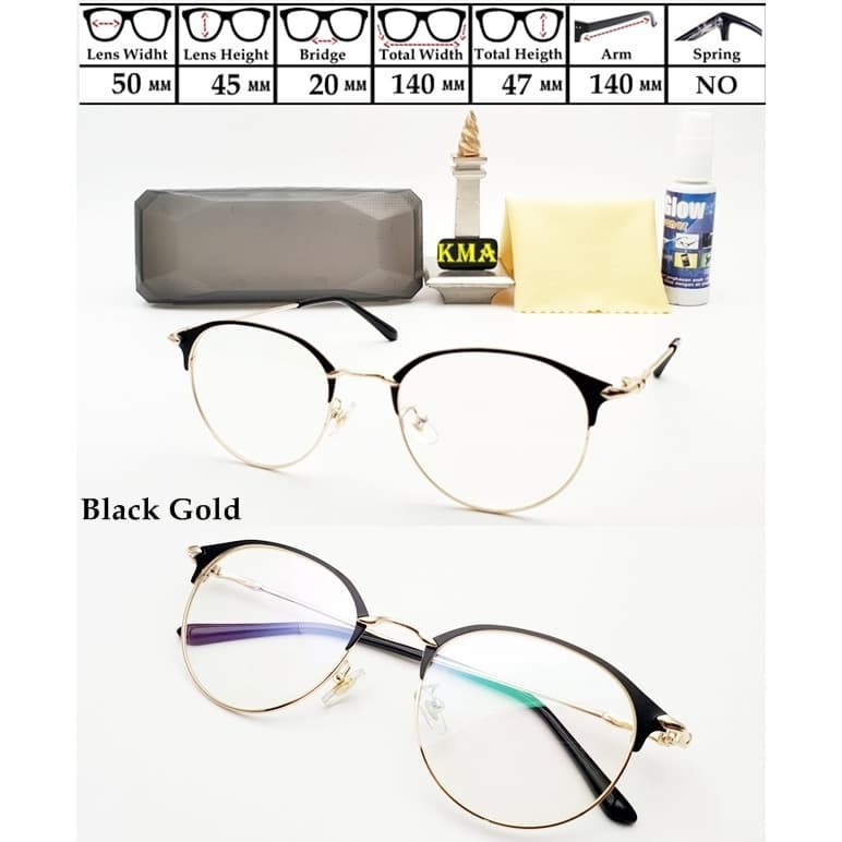 Frame bulat korea frame kacamata minus frame kacamata besi