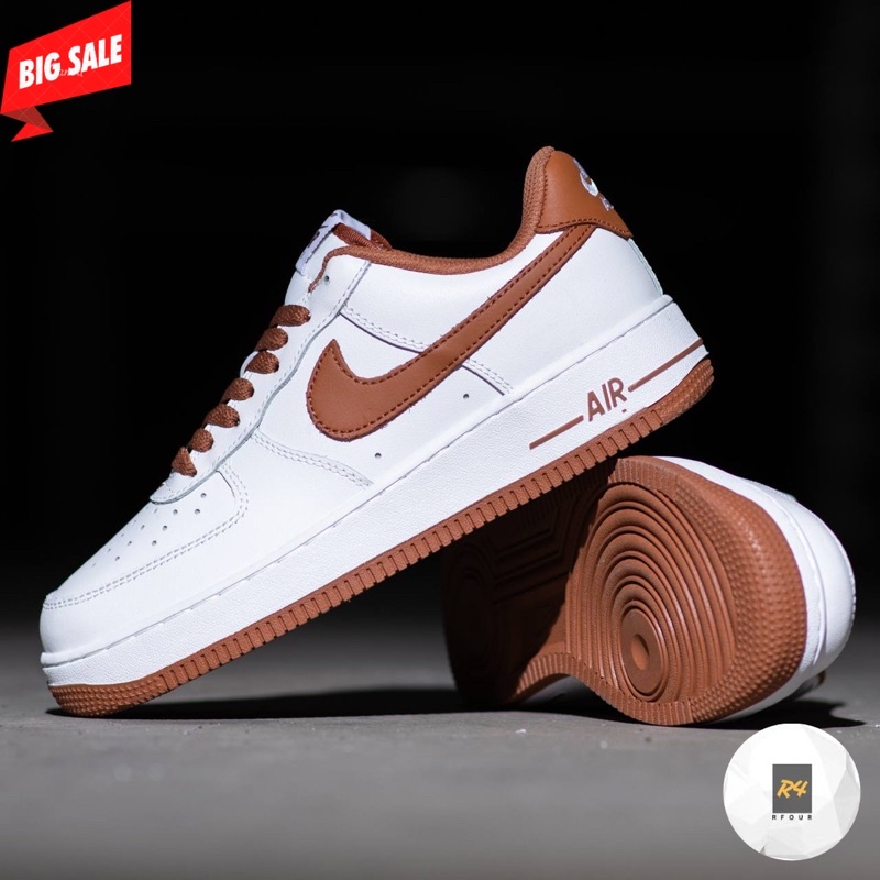 NIKE AIR FORCE 1 WHITE SAIL BROWN 100% ORIGINAL BNWB | SEPATU NIKE ORIGINAL