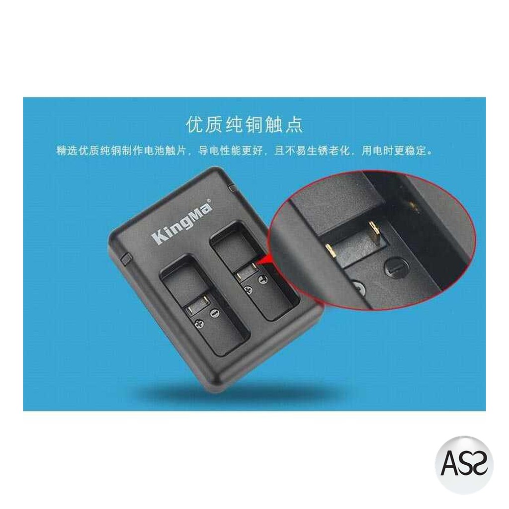 ASS Shop - KingMa Charger Baterai USB Type C 2 Slot GoPro Hero 5/6/7 - BM042