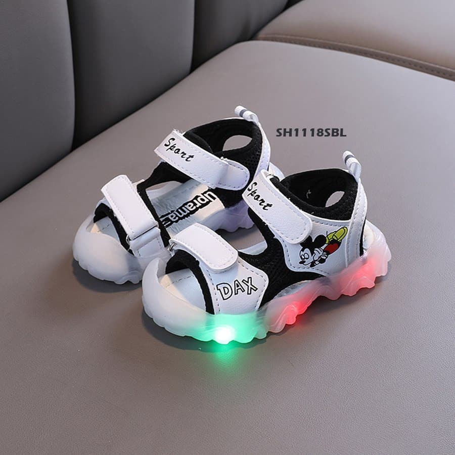 CHUGBOG SEPATU ANAK BALITA MICKEY MOUSE SPT120 UNISEX - sepatu sandal lampu mickey putih ank balita led walker shoes COWOK CEWEK