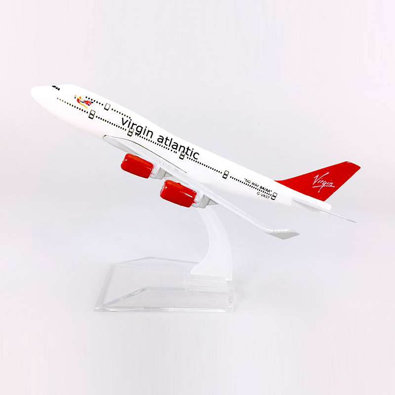 Virgin Atlantic B747 UK Boeing 747model Pesawat Die-cast Metal Plane Model 16CM