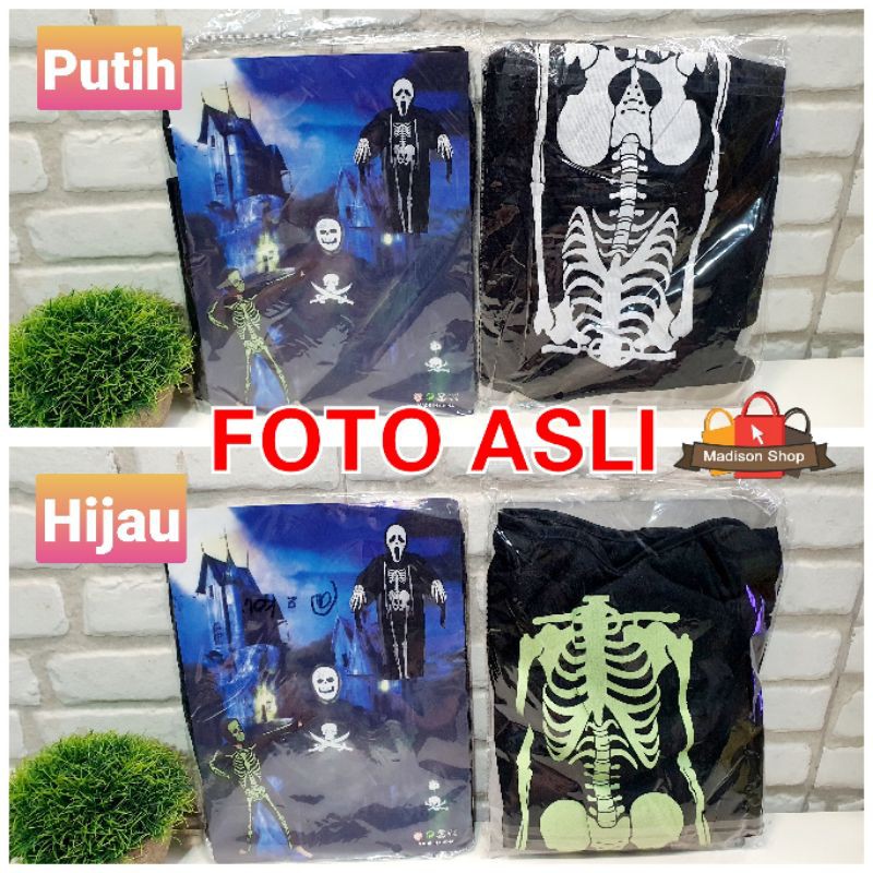 Kostum Tengkorak Anak Dewasa Murah Pesta Kostum Halloween Skull Cosplay