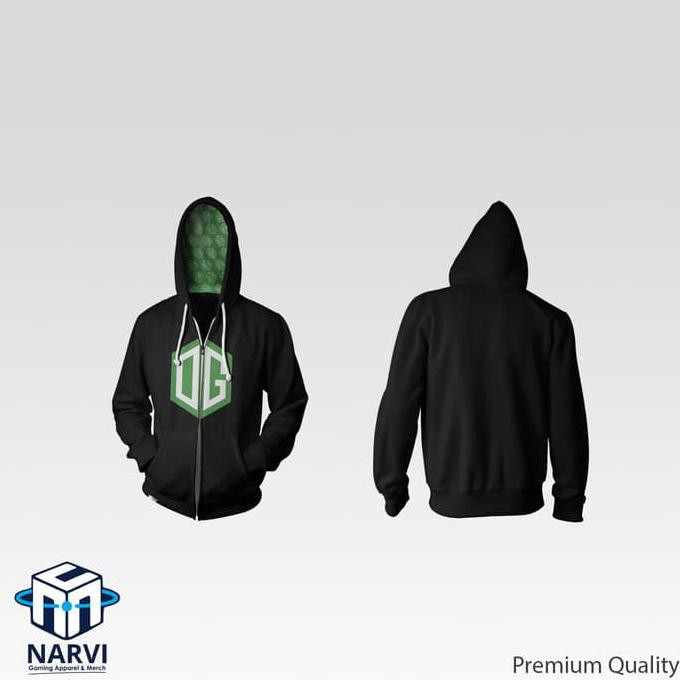 Hot Stuff Jaket Gaming Dota 2 Dota2 Team Og Hoodie Jumper Sweater Jacket - Hijau, M