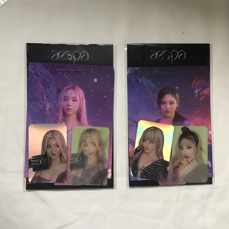 photocard winter ningning black mamba lenti holo standee set