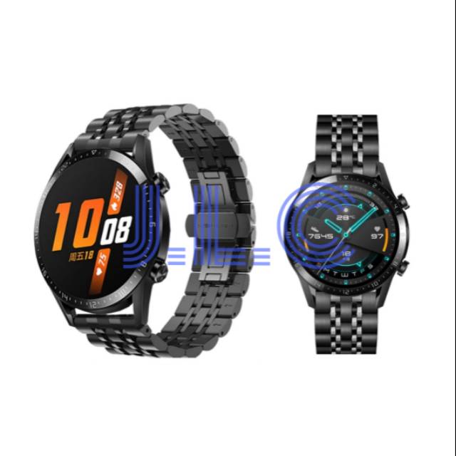 Stainless Steel Premium Watch Band 7 Bead Beads Huawei Watch GT 6 1 2 3 4 5 Pro 46mm Tali Jam Tangan