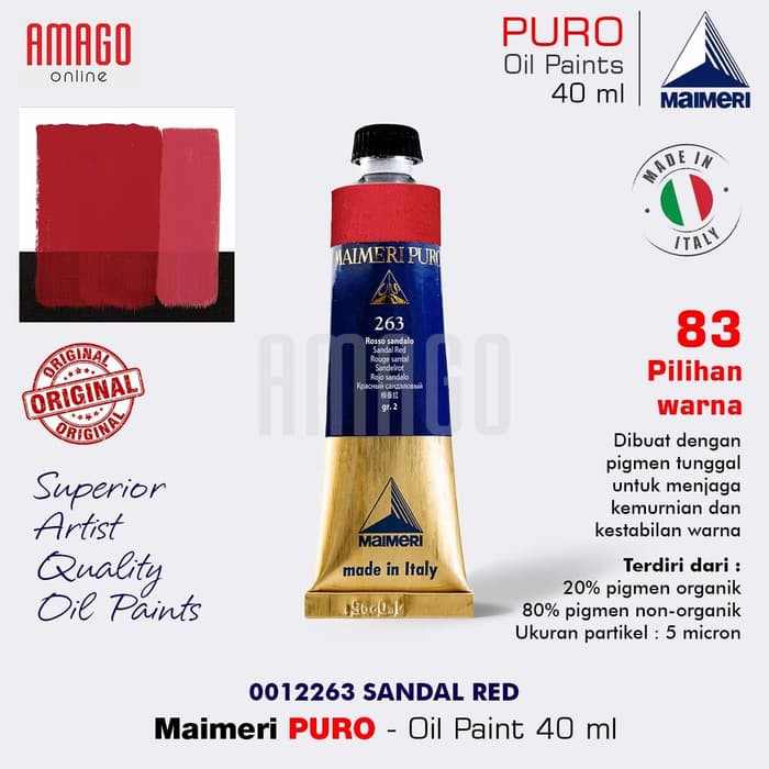 MAIMERI PURO - OIL PAINT - SANDAL RED - 40ML - M0012263