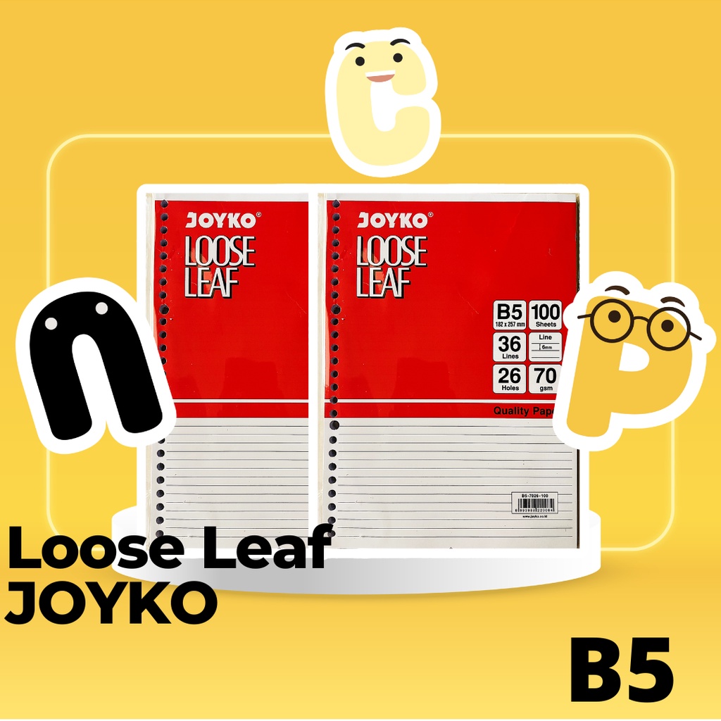 

Loose Leaf 1 BOX Kertas Binder Joyko B5 100 Lembar