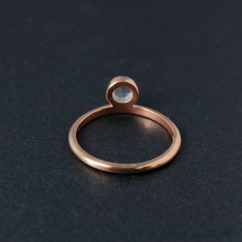 Cincin Bahan Sterling Silver 925 Hias Moonstone Untuk Wanita Jza005