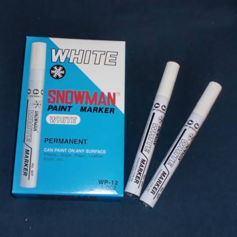 

Spidol Snowman White Permanen | Snowman Original WHITE Paint Marker