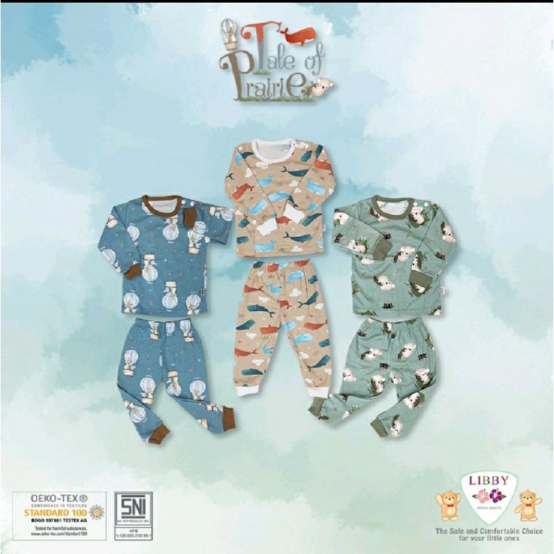 Libby Baby - 3 STEL Setelan Panjang Kancing Pundak