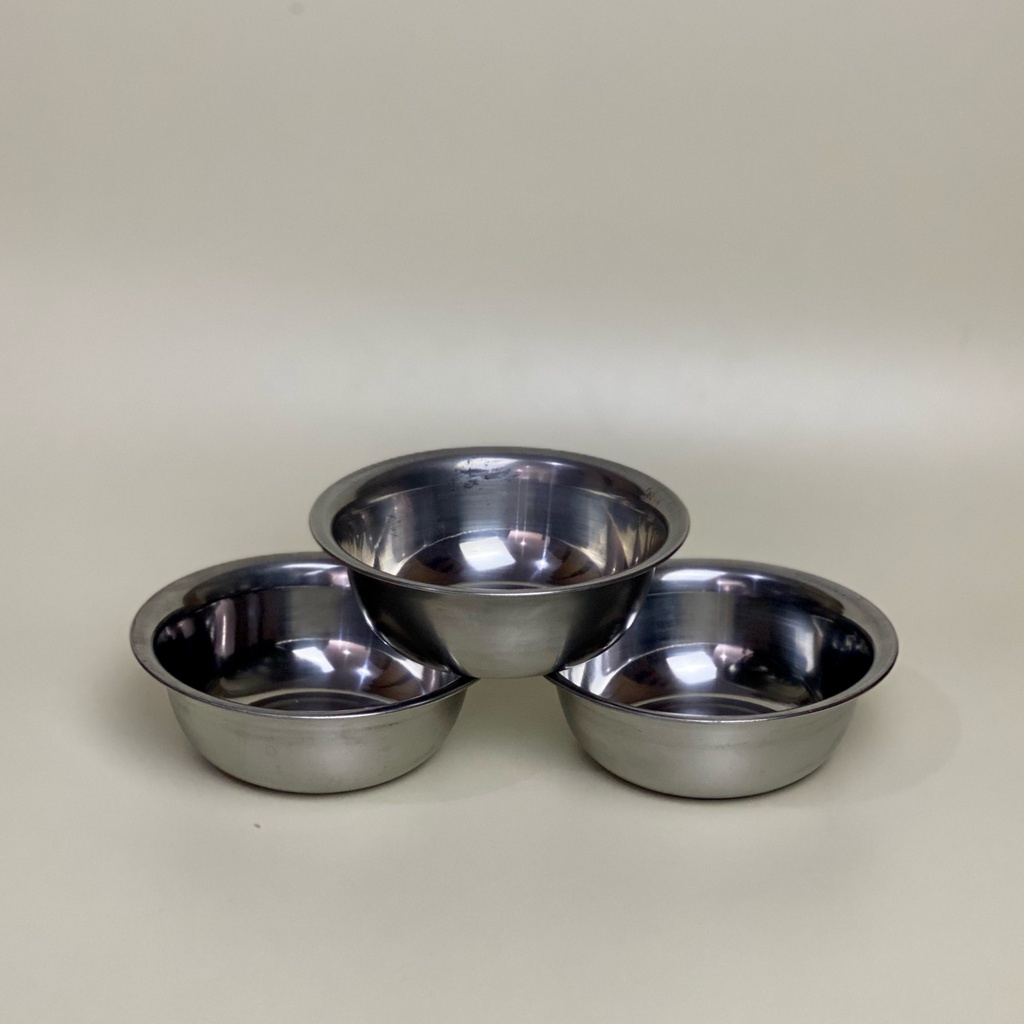 BASKOM STAINLESS STEEL TEBAL/ MANGKOK STAINLESS STEEL/ WASKOM TEBAL 14cm