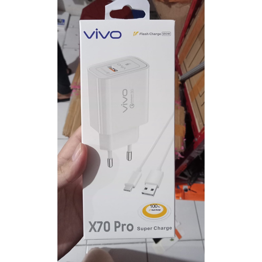 TC Vivo X60 X70 PRO Fast Charging Dual Mesin Micro &amp; Type C Travel Charger 2.0 Casan Hp