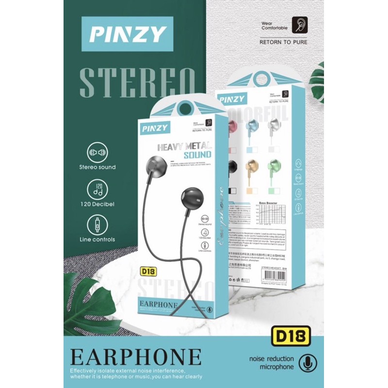 Headset PINZY D18 Series Heavy Metal - Earphone D18 —