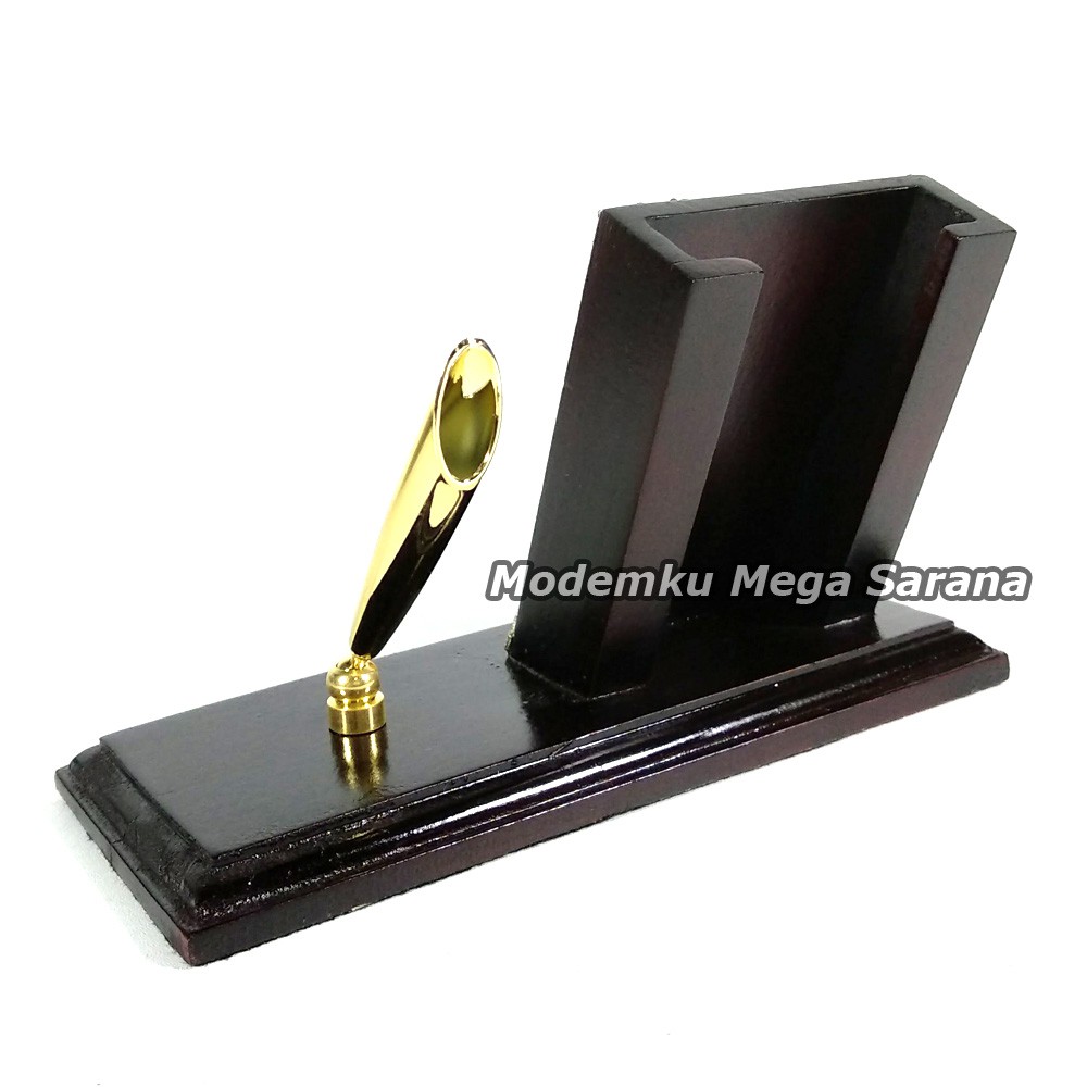 Tempat Bolpoin + Kartu Nama Kayu Wayang Bima Werkudara 16x7x12 cm