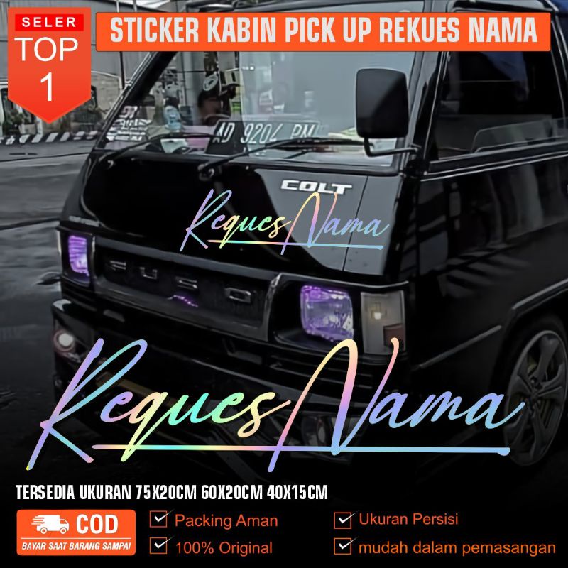 

stiker pick up tulisan nama