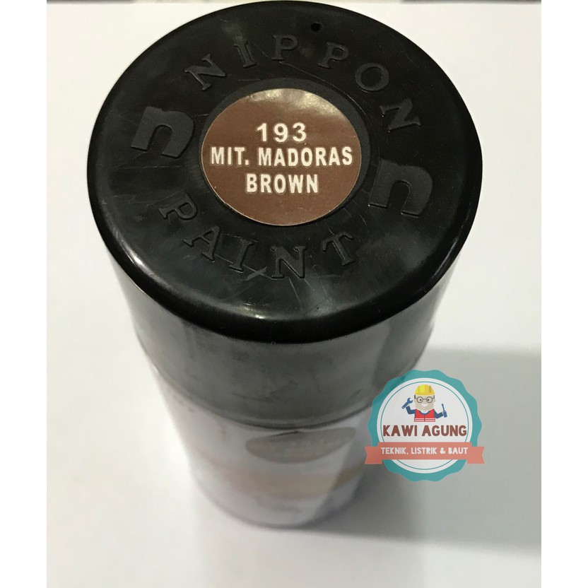 Cat Semprot Spray Pylox 193 Cokelat / Brown Madora la Nippon Paint Original Kawi Agung Cikarang